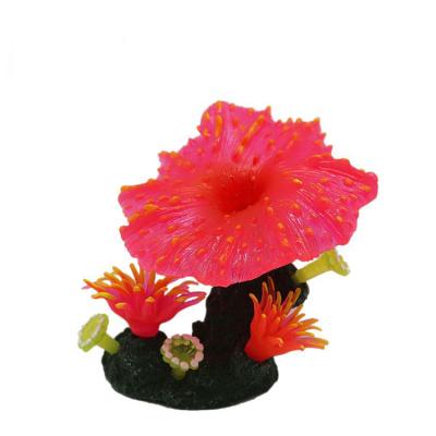 China Factory price fish tank aquatic plant decoration aquarium accessories silicone viable coral for sale