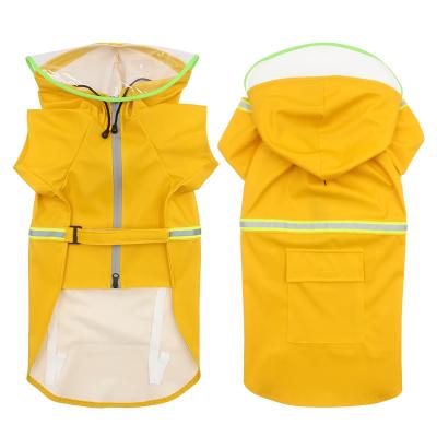 China Viable Factory Product Main Product Dog Rain Coat Raincoat PU Clothes Hooded Waterproof for sale