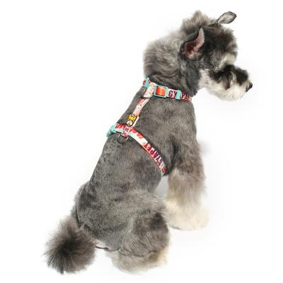 China Luxury Viable Multifunctional I-Trunk Dog Leash Collar and Designer Dog Harness With Back Leash Set for sale