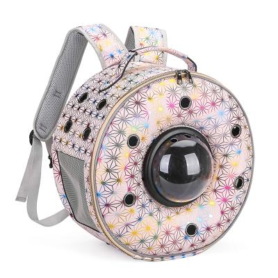 China New Viable Pet Bag For Travel Space Pet Backpack Breathable Round Pet Travel Bag for sale