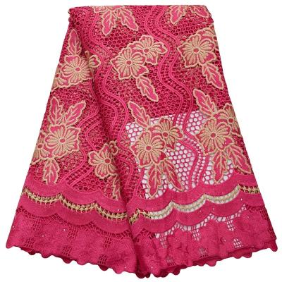 China 2792 viable free shipping 2022 multicolor nigerian cord lace fabric african french lace fabric water soluble traditional dresses sew for sale