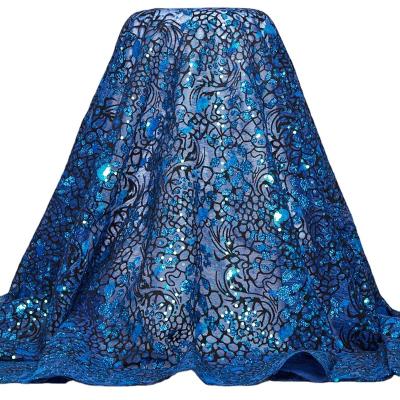 China Wholesale 2022 African Velvet Lace 2750 Embroidery Tulle Viable French Net Lace Fabric With Sequins For Nigerian High End Party for sale