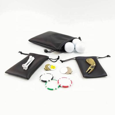 China Leather Golf Tees Gift Bag Leather Pockets for sale