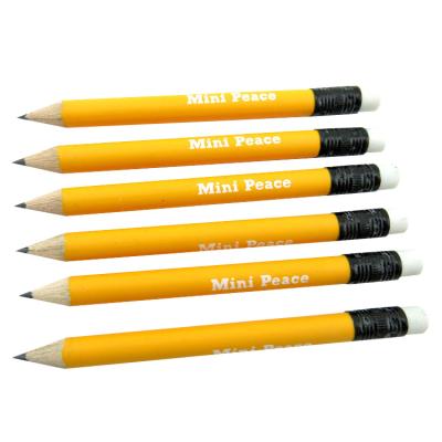 China Golf Wooden Pencils with Eraser, 2 Half HB Pencils, 4 inch