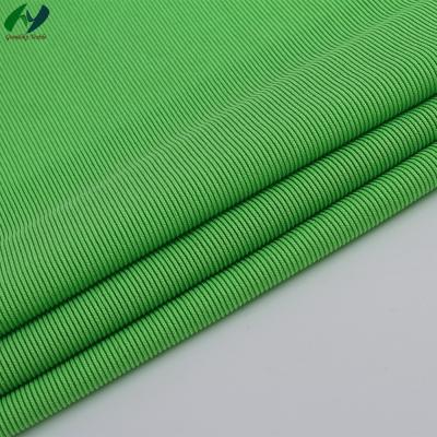 China Wrinkle Resistant High Quality Warp Cotton Knitting Polyester 1*1 Quick Dry Rib Fabric For Garment for sale