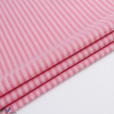 China Top Quality Professional Manufacture Stripe Shirt Fabric Professional Stripe Pink White Pink White Shirt Fabric Shrink-Resistant For Shirt And Skirt for sale