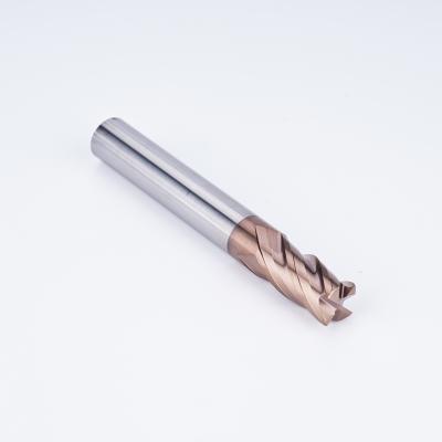 China Processing Of Carbide End Mill Cutter 4 Flutes Radius Corner Milling Cutter for sale