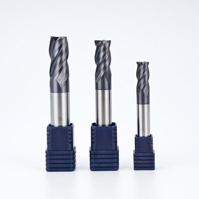 China HRC55 Endmills Solid Carbide 4 Flute Corner Radius End Mills CNC Process Milling Cutter for sale