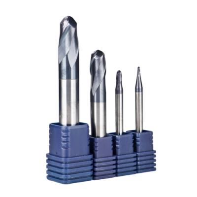 China New Arrivals Good Quality High Performance Stainless Steel 2 Flute Ball Nose End Mill CNC End Mill Cutters Custom for sale