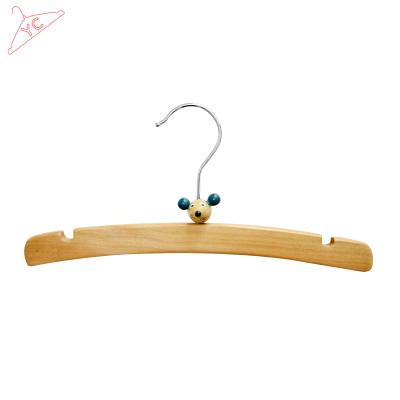 China Durable YC Clothes Wooden Hanger Cute Cartoon Hangers For Baby Kid for sale