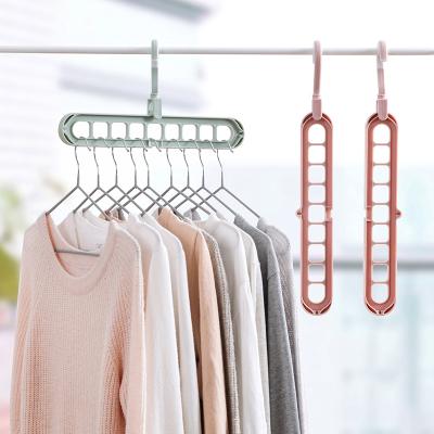 China Hot Selling Plastic Durable/Eco-friendly/Rustproof/High Weight Capacity Non Slip Multi Function Magic Storage Artifact Clothes Space Saving Hanger for sale