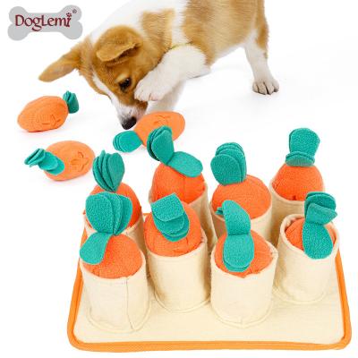 China New Viable Pets Products Pull Radish Game Dog Toys Food Training Game Slow Sniffing Pets Dogs Play Plush Supplies for sale