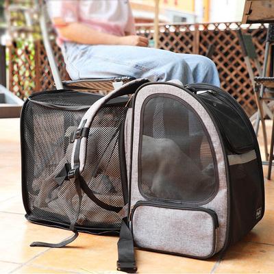 China Yzora Breathable Airline Approved Portable Expandable Luxury Pet Backpack Dog Travel Carrier Bag for Dogs Cats and Small Animals for sale