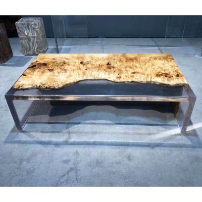 China High Quality Handmade Solid Wood Epoxy Resin River Table Furniture Resin Coffee Table for sale