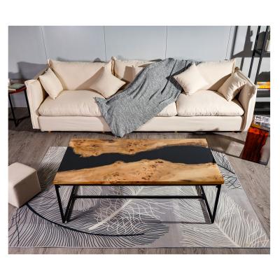 China China Custom Handmade Black Ocean Restaurant Bar Supplier Good Quality Resin Rustic Coffee Table For Sale for sale