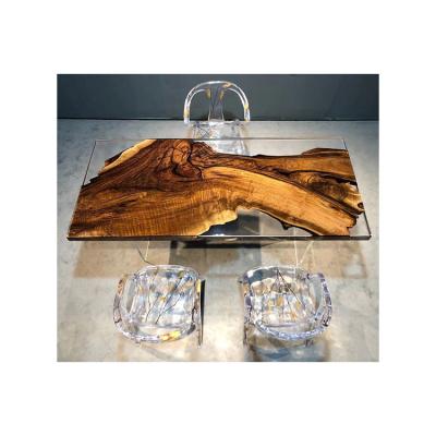 China Black Walnut Adjustable Popular Modern Resin Height Products Wooden (Size) Table for sale