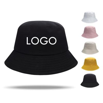 China Comfort Breathable Cotton Bucket Hat Custom Design Your Own Embroidery Bucket Hat for sale