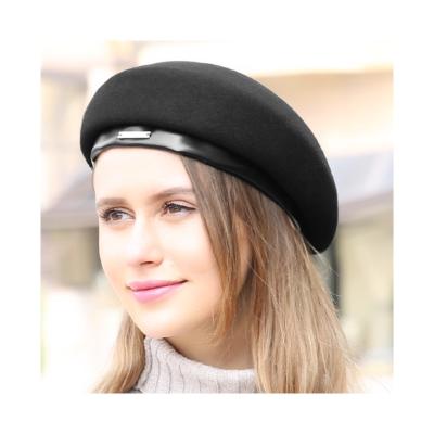 China Fashion\Elegant Lady Winter Caps French Artist Beret Women's Warm Wool Winter Hat Vintage Plain Comfortable\Durable Beret Hats for sale