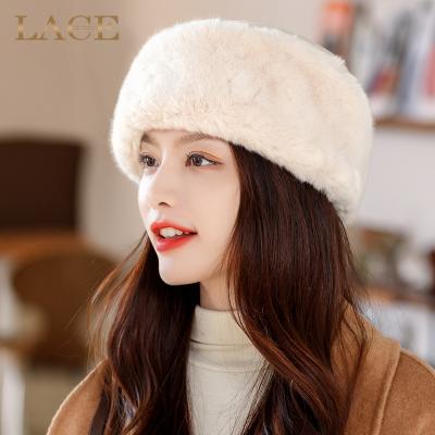 China COMMON Cossack Style Faux Fur Hat Ladies Winter Russian Earflap Hats For Women for sale