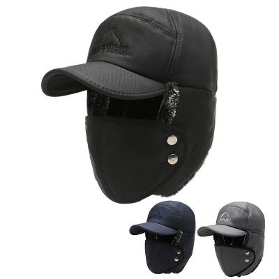 China Men's Waterproof Winter Women's Outdoor Warm Baseball Cap Thicken Trapper Mad Bomber Police Campaign Hats Trooper Hat for sale