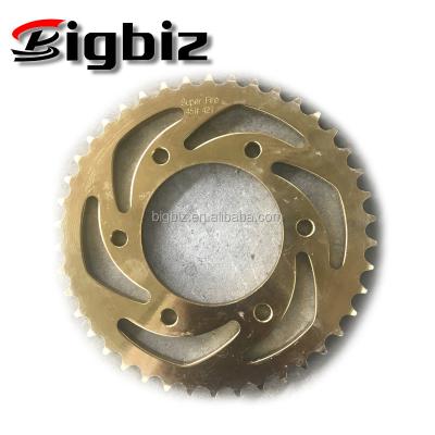 China 1045 AX100 42T 14T Steel Transmission Motorcycle Sprocket for sale