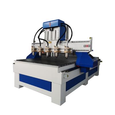 China China 4axis 6heads 8heads Wood Working CNC Router Wood Carving Multi Heads Engraving Machine CNC Router For Chair Legs for sale