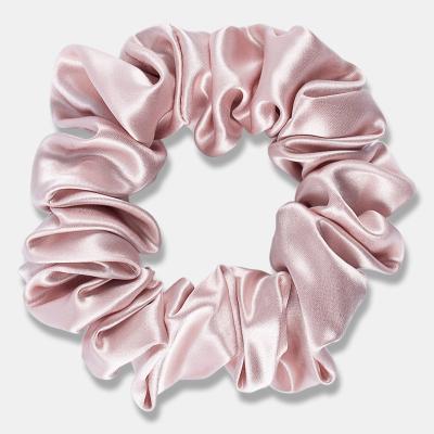 China Eco-Friendly Satin Rubber Bands Hair Bands Pink Scrunchy Hair Tie Ropes Scrunchie For Women Girls Hair Accessories S-01 for sale