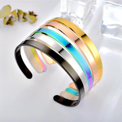 China Simple Classic Casual/Sporty Fashion Men's Rose Gold Black Colorful Women Stainless Steel Charm Silver cc Bracelet for sale