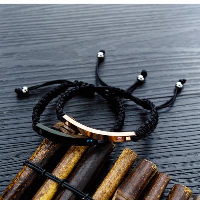 China FASHIONABLE binshuo couple bracelet for women love paired bracelet set stainless steel mating clasp chain bracelet men fashion jewelry for sale