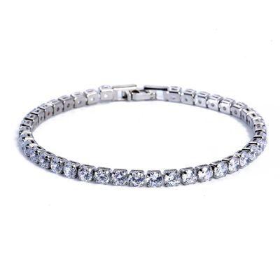 China Wholesale High Quality 4MM Zircon CZ Diamond Tennis Bracelet Various Colors For Women Luxury Jewelry BSB2103162 for sale