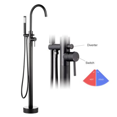 China Economical Free Bath Hot And Cold Polish Chrome Sliding Bar Floor Bathtub Faucet Mixere Mixer Bathroom Shower Tub Faucet for sale