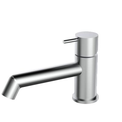 China Mixer Water Taps Stainless Steel Large Spout Finish Metered Chrome Basin Faucet for sale