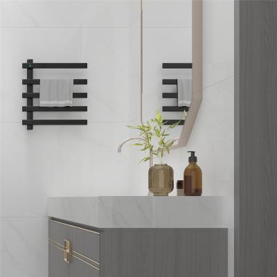 China Black Electric Towel Rail Towel Bars Towel Rack Bathroom Accessories New Product Best Warmer five for sale