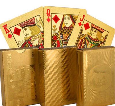 China Plastic Wenzhou manufacturers gold playing card Custom design color printing playing cards for sale