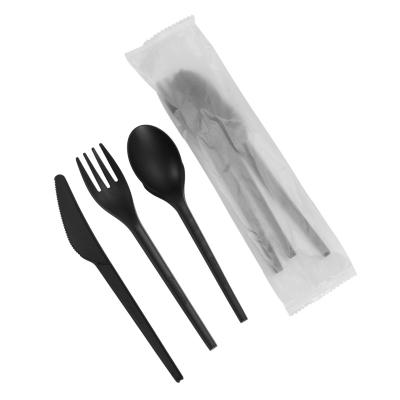 China Disposable Steak Knives OEM ODM Plastic Free Durable PLA Cutlery Disposable Compostable Biodegradable Cutlery for sale