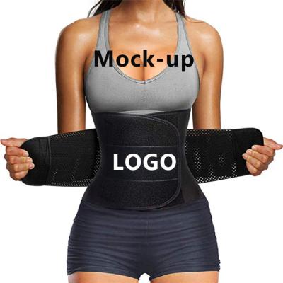 China Custom Logo Antibacterial Slimming Workout Sweat Sport Belt Neoprene Sauna Waist Trainer Trimmer Back Support Belt for sale