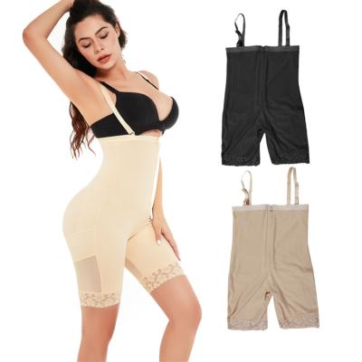 China 2021 Antibacterial Body Shapewear Barrel Faja Colombianas Post Quirurgica Surgery Long Sleeve Tummy Control Zipper Women Shapers Full Plus Size for sale