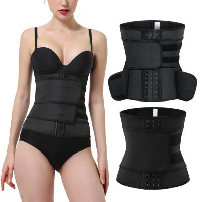 China New Antibacterial Workout Lose Weight Tummy Control Shaper Compression Double Girdle Women Latex Waist Trainer Corset for sale