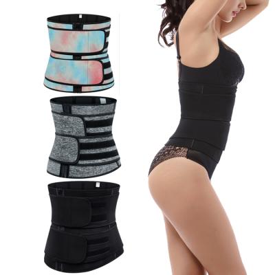 China Antibacterial Wholesale Workout Compression Double Belt Neoprene Waist Trainer For Women for sale