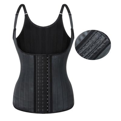 China Logo Women Slim Gym Wear Custom Antibacterial Full Hooks Tummy Control Women Adjustable Hot Sauna Sweat Waist Trainer Vest for sale