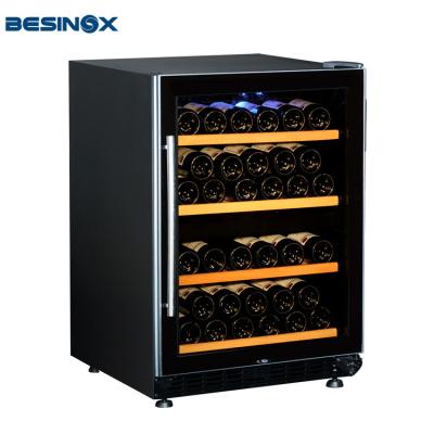 China Household 46 Bottles Fan Red Wine Cooler Two Temperature Cooling Chamber for sale