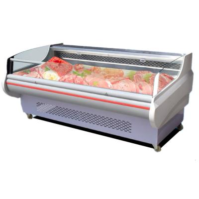 China Single-temperature 1.5m Meat Freezer Display Showcase Fridge Fan Cooling for sale