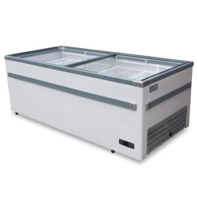 China Single-temperature Static Cooling 1.8m Commercial Chest Island Freezer for sale