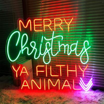 China New Manufacturer Dropshipping Promotion Merry Christmas Outdoor LED Neon Sign Wedding Christmas Tree Eco-friendly Neon Sign For Christmas for sale