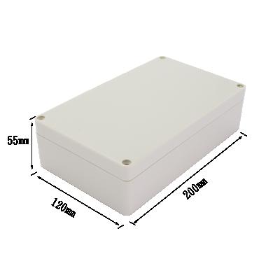 China Hot Sale IP65 200*120*55mm ABS Outdoor Injection Box Waterproof Plastic Enclosure For Electronics for sale