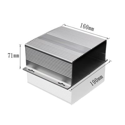 China 190*71mm Industrial Electrical Aluminum Metal Box Custom Wall Mount Slot Extruded Aluminum Enclosure Electronics Housing for sale