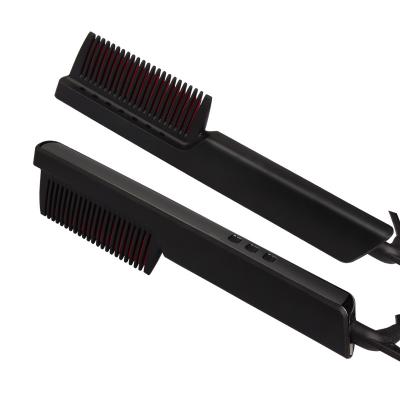 China Home Black Electric Hair Straightening Brush Straight Passionate Hair Care Hair Comb Wholesale for sale