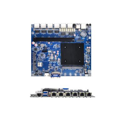 China Desktop motherboard for PC mini itx Fanless 12v with POE ports mainboard for sale