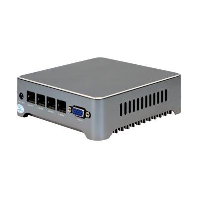 China 4 Ethernet Ports Mini PC J1900 Mini Firewall 4 Fanless LAN PC VPN Hardware Firewall ZSMNJ19-4LAN for sale