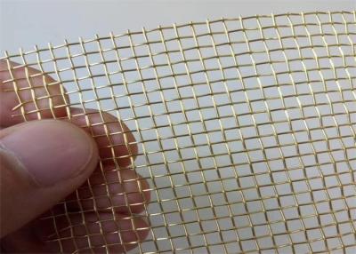 China 25m Crimped Woven Brass Mesh Filter Rectangle Shape for sale